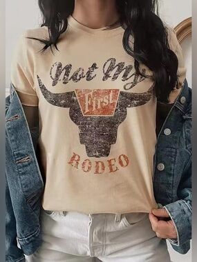 Emery Rose Southwestern T-Shirt Not My First Rodeo Women’s Medium